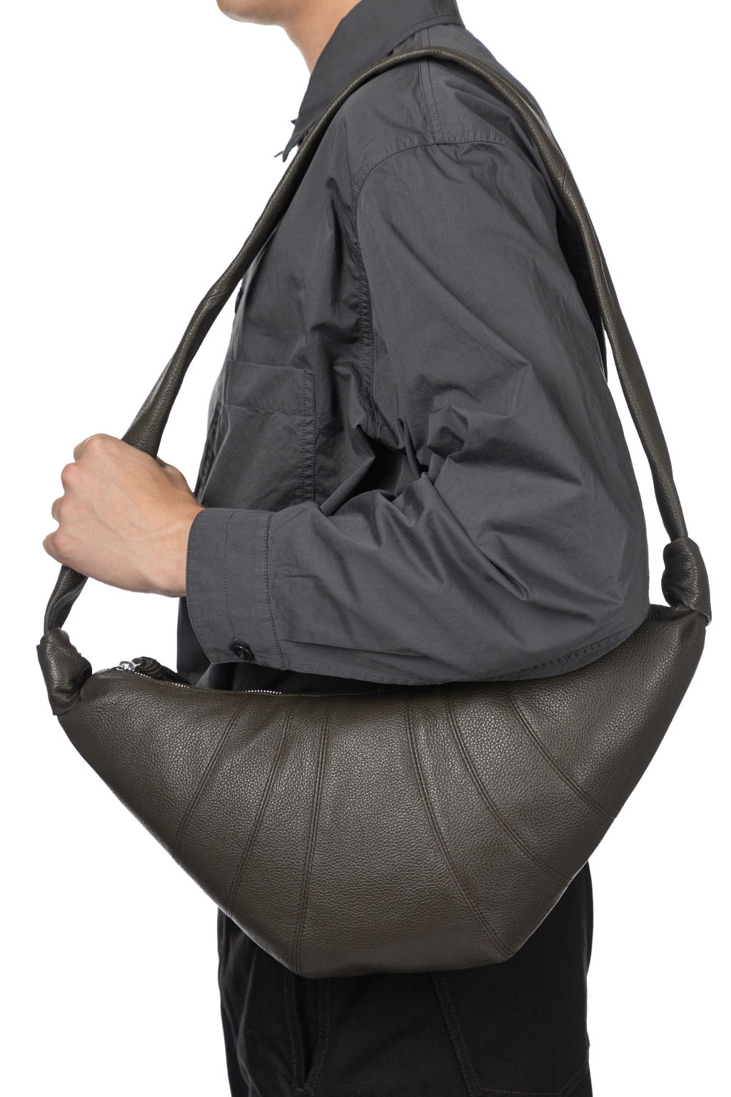 Lemaire - Medium Croissant Bag - Soft Grained Leather - Marecage