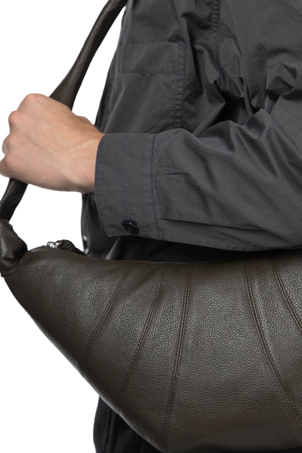 Lemaire - Medium Croissant Bag - Soft Grained Leather - Marecage