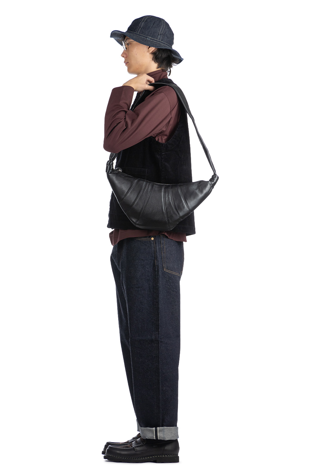Lemaire - Medium Croissant Bag - Soft Nappa Leather - Black