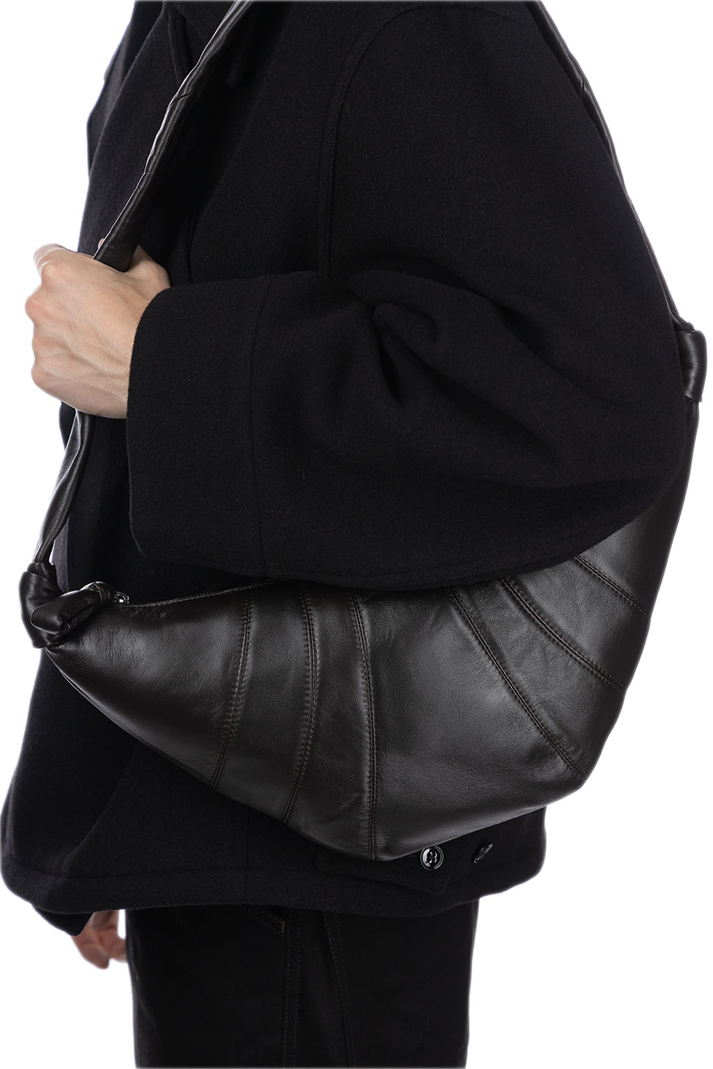 Lemaire - Medium Croissant Bag - Soft Nappa Leather - Dark Chocolate