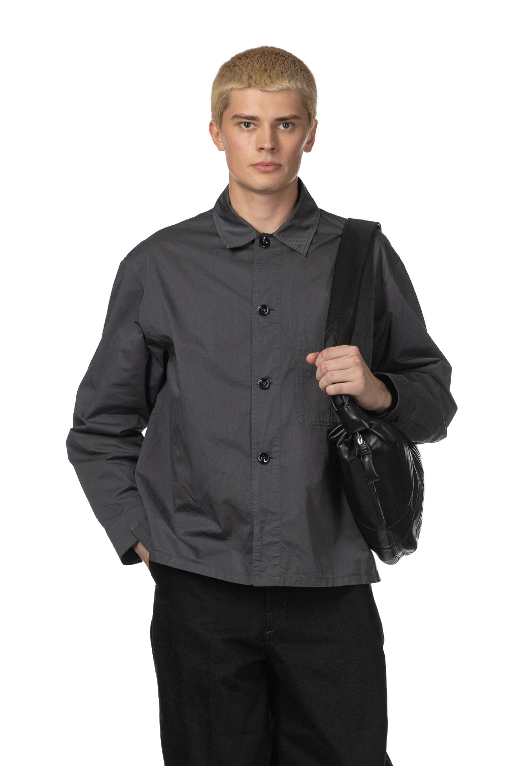 トップス tieme button up T-shirt-GRAY CroppedT-shirt-Grey_b3bb7228-