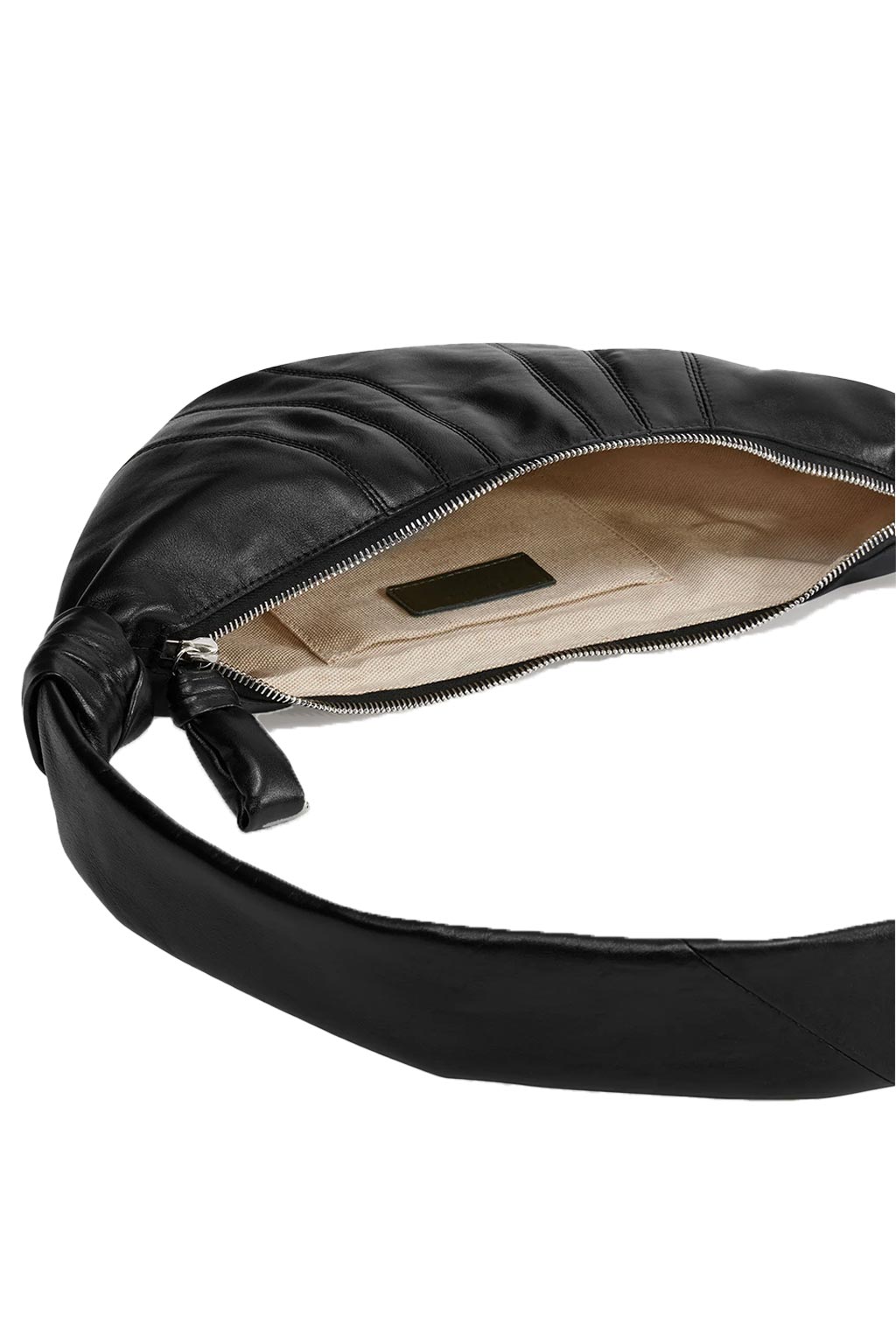 Lemaire - SMALL CROISSANT BAG -SOFT NAPPA LEATHER -  Black