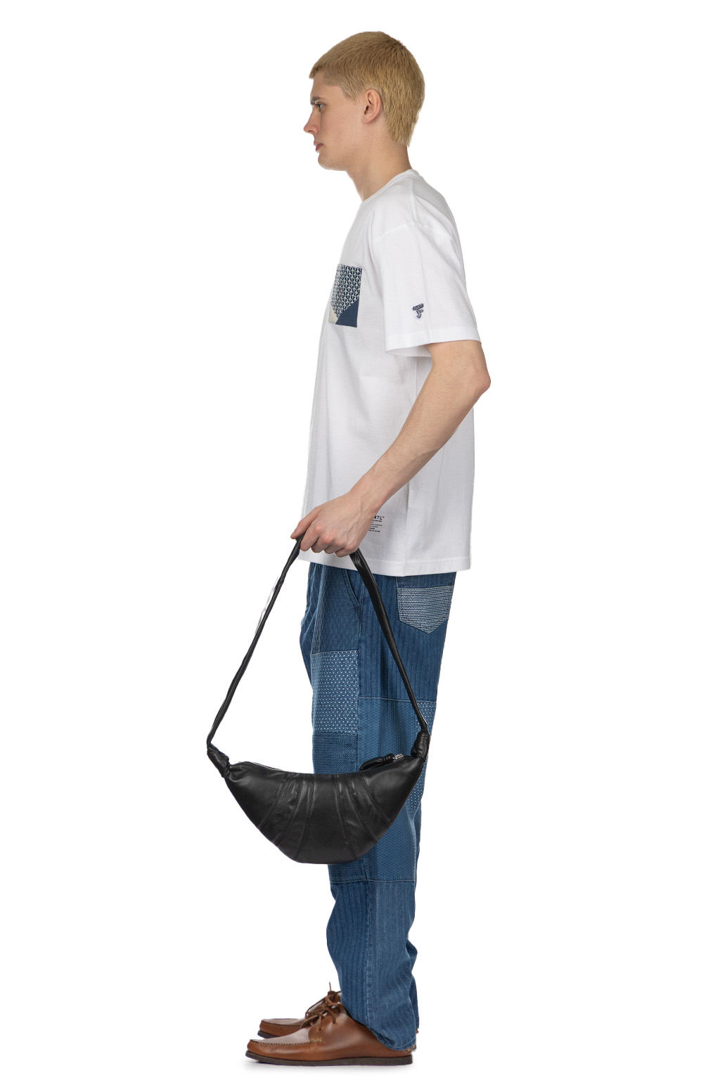 Lemaire - SMALL CROISSANT BAG -SOFT NAPPA LEATHER -  Black