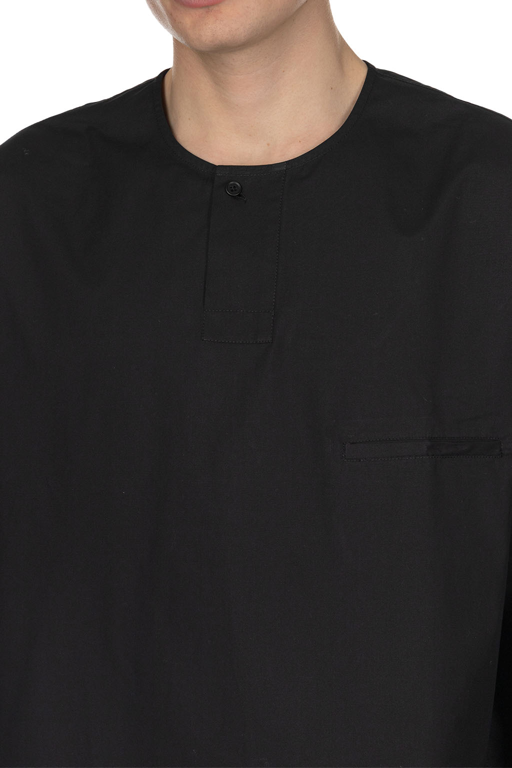 Lemaire - SS Henley Top - Creamy Caviar