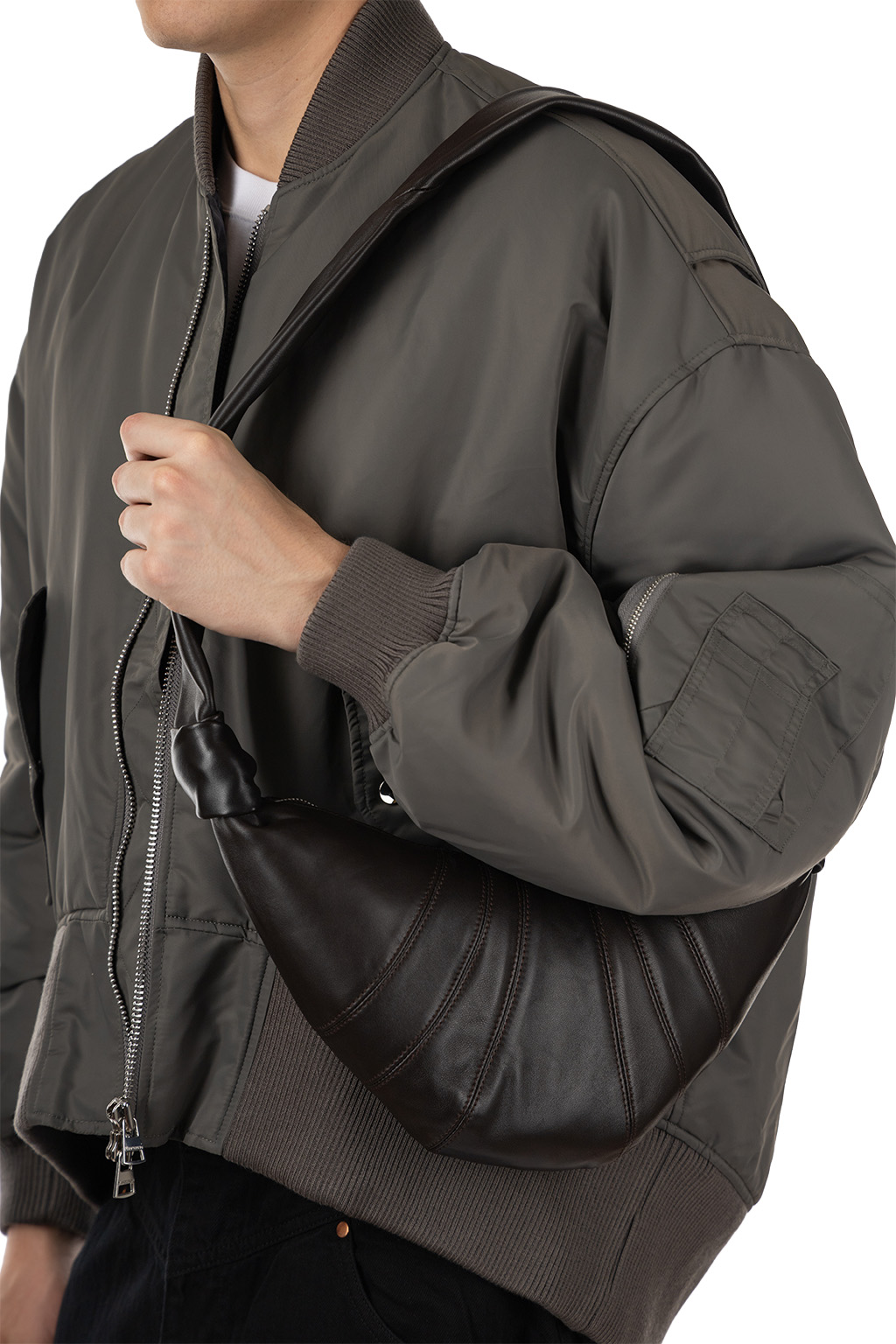 Lemaire - Small Croissant Bag - Soft Nappa Leather - Dark Chocolate