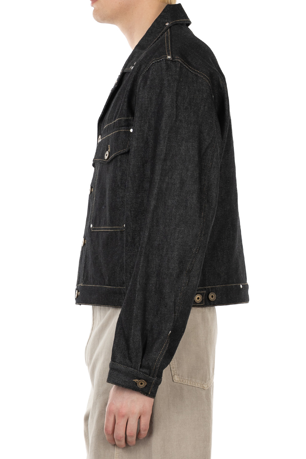 Lemaire - Trucker Jacket with Studs - Denim - Slate