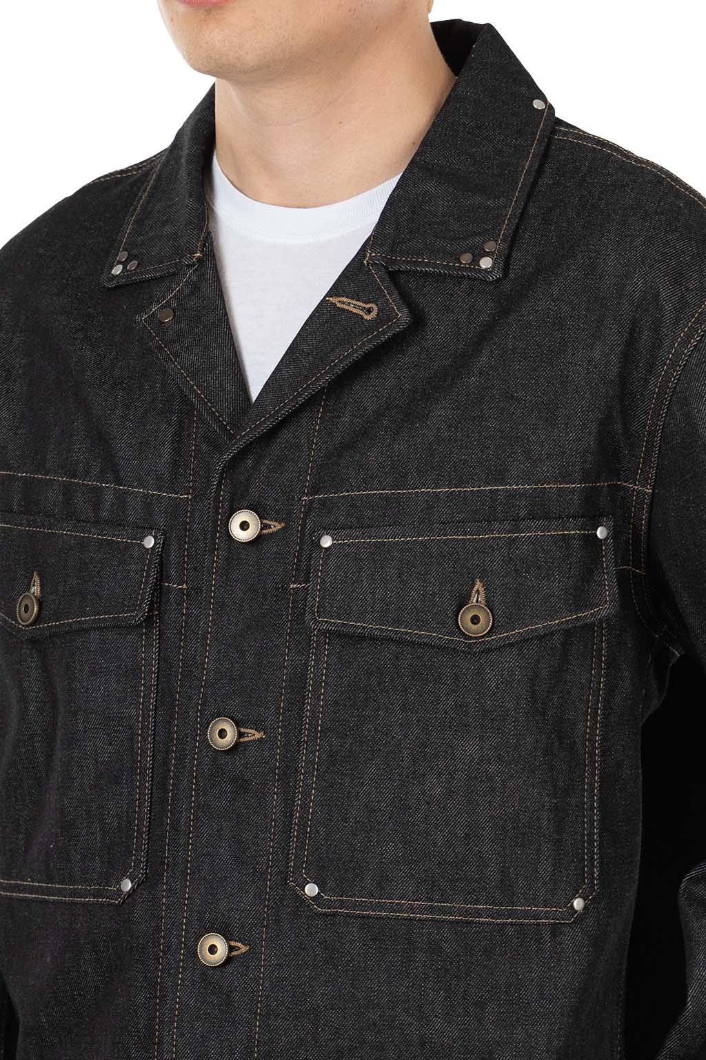 Lemaire - Trucker Jacket with Studs - Denim - Slate