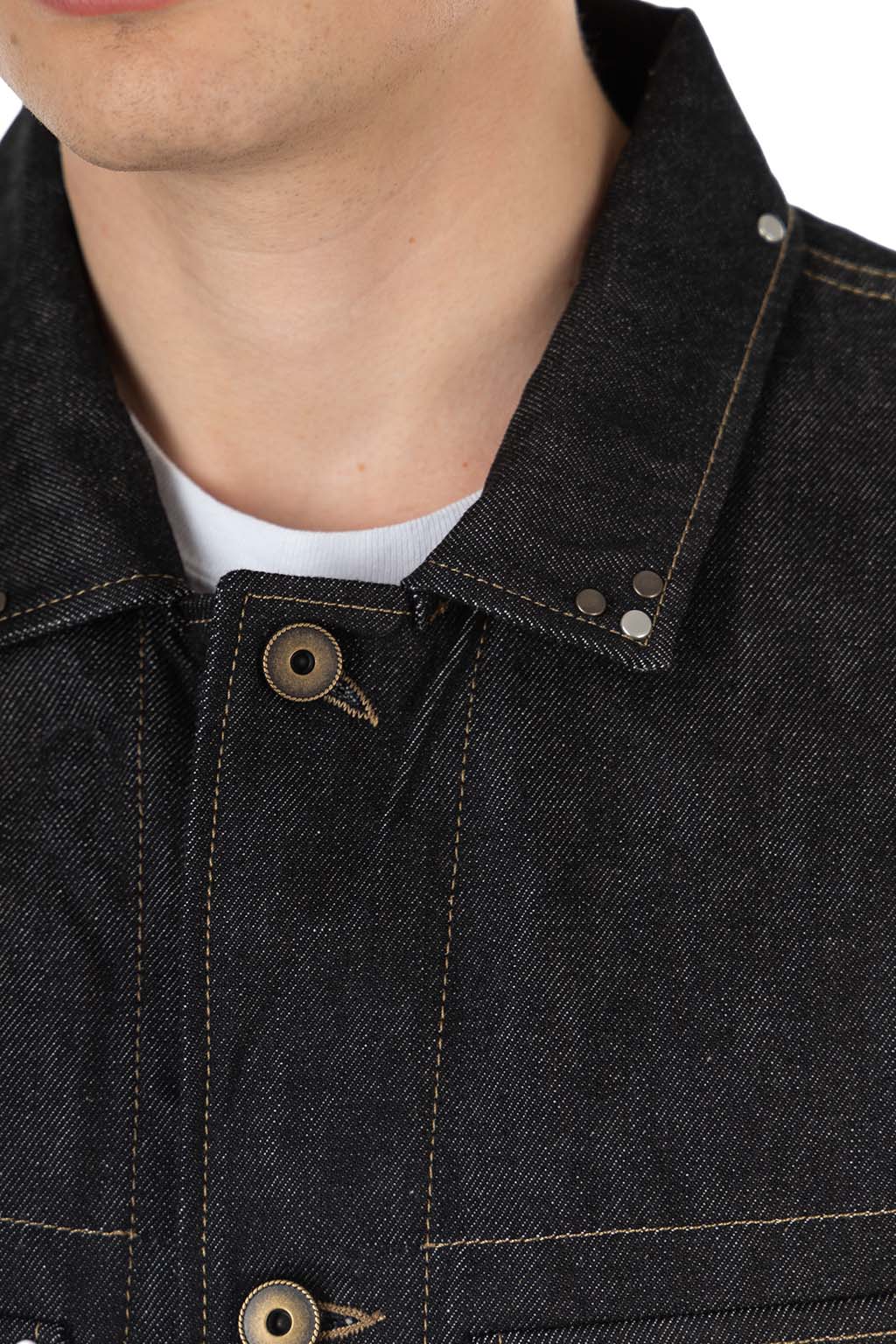 Lemaire - Trucker Jacket with Studs - Denim - Slate