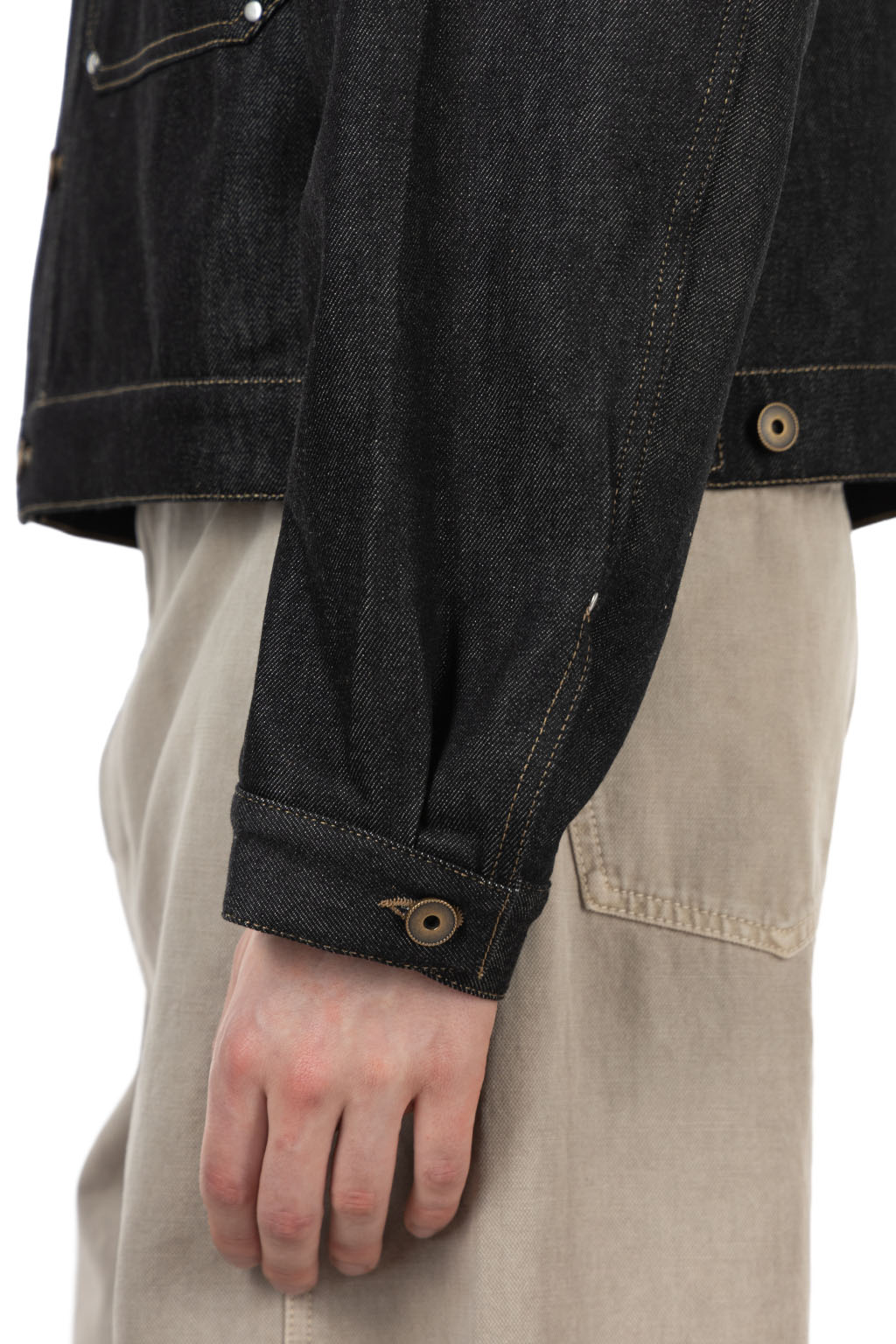Lemaire - Trucker Jacket with Studs - Denim - Slate