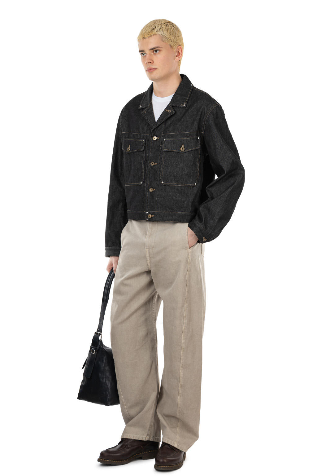 Lemaire - Trucker Jacket with Studs - Denim - Slate