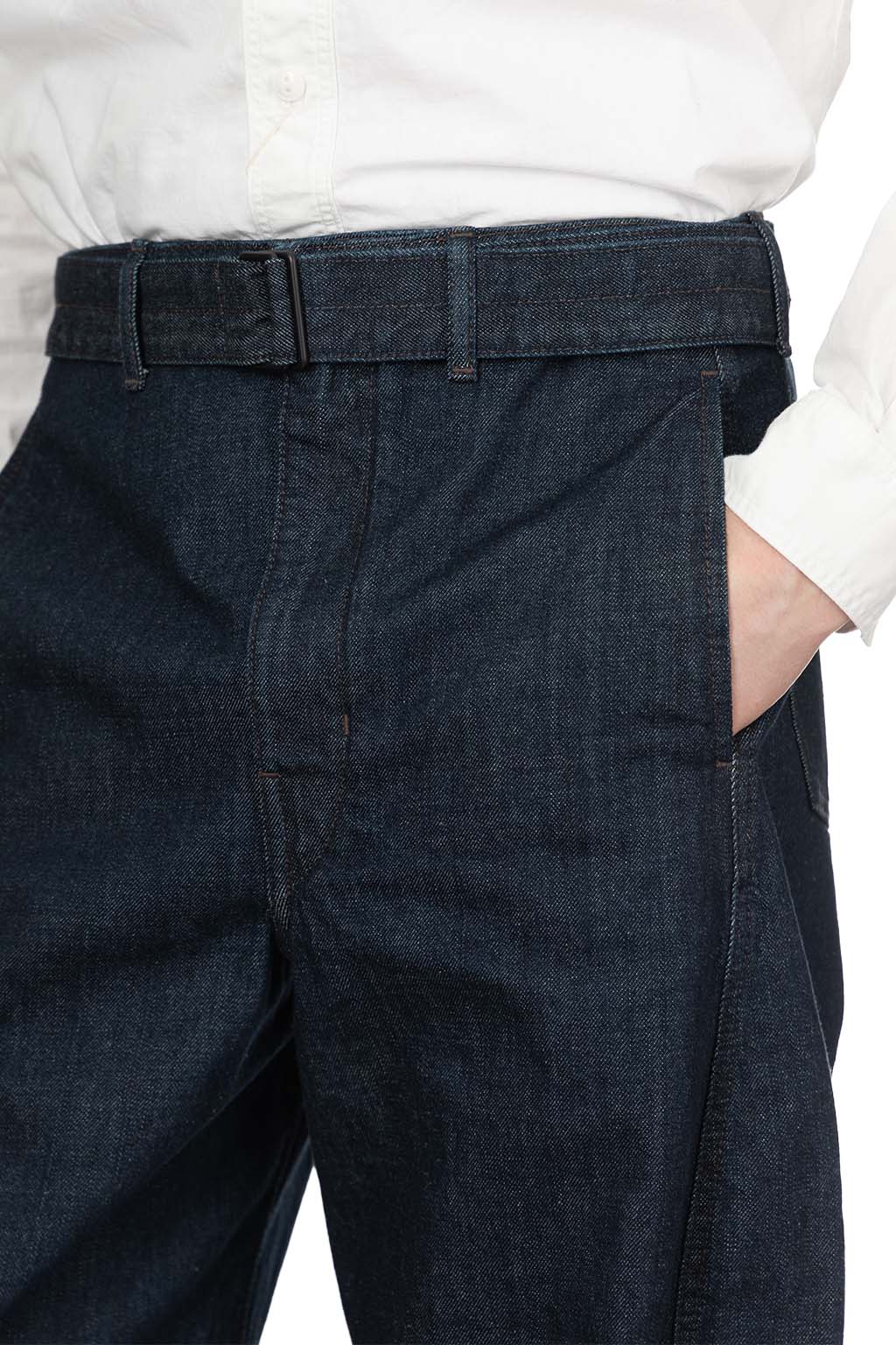 Lemaire - Twisted Belted Denim Pants - Indigo