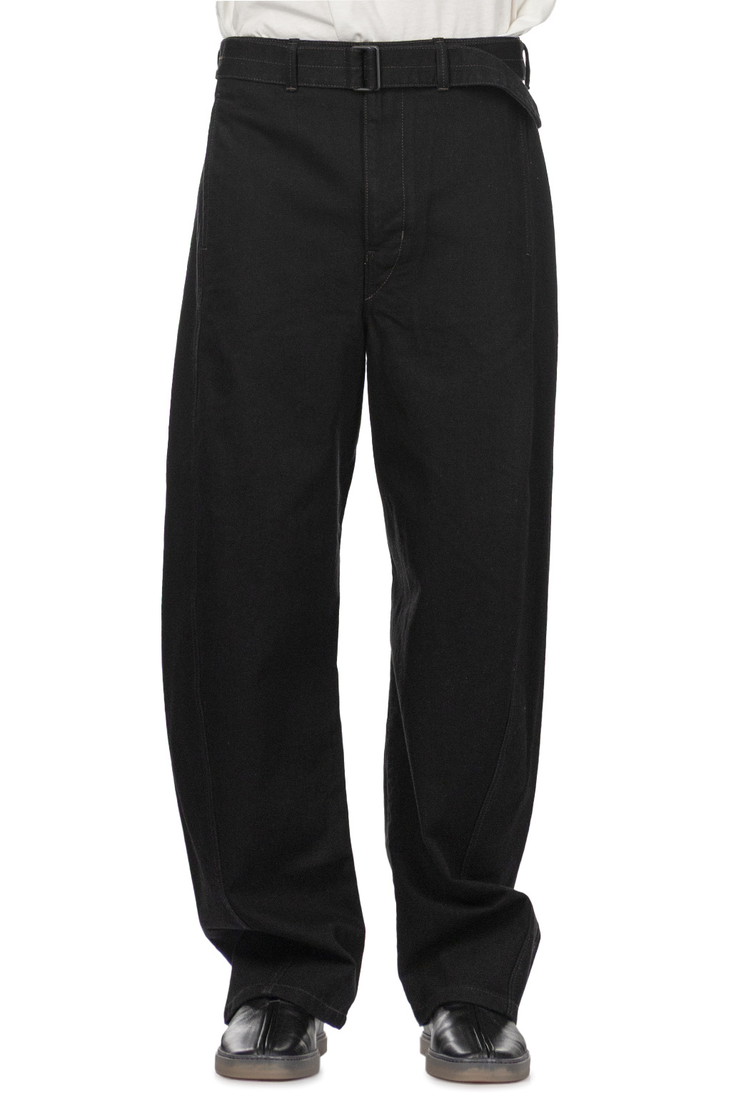 パンツ LEMAIRE Lemaire Twisted Belted Pants (PA326 LD1055 BK999) Lemaire - Twisted Belted Pants in Natural Beige – Stoy
