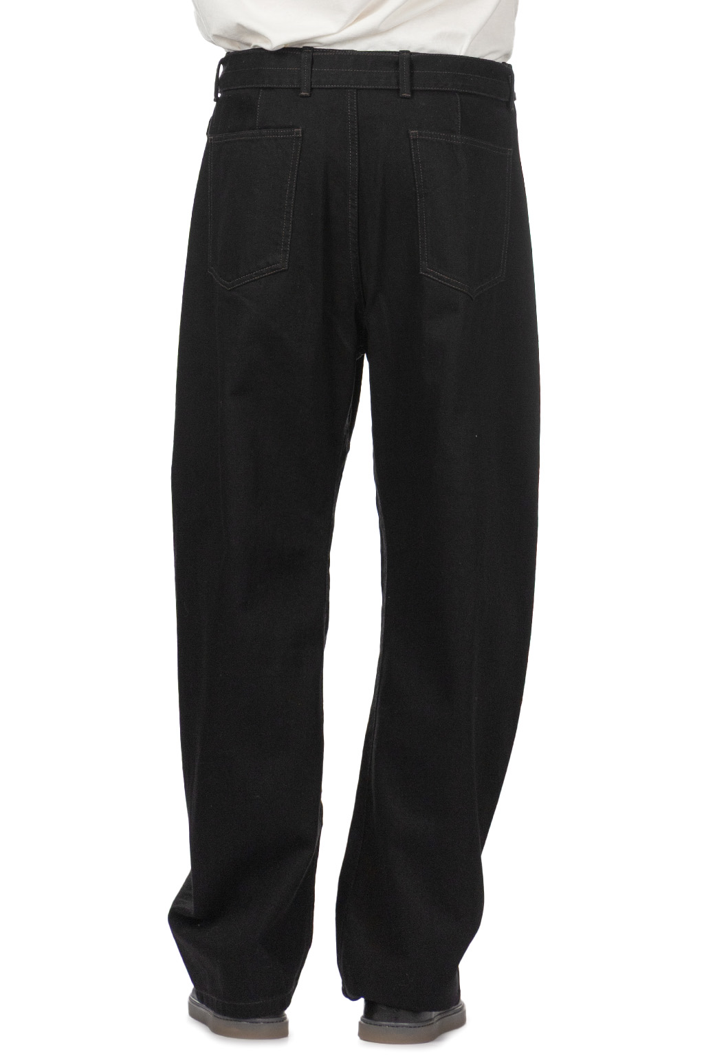 Lemaire | Twisted Belted Pants - Black | Men | Blue Button Shop