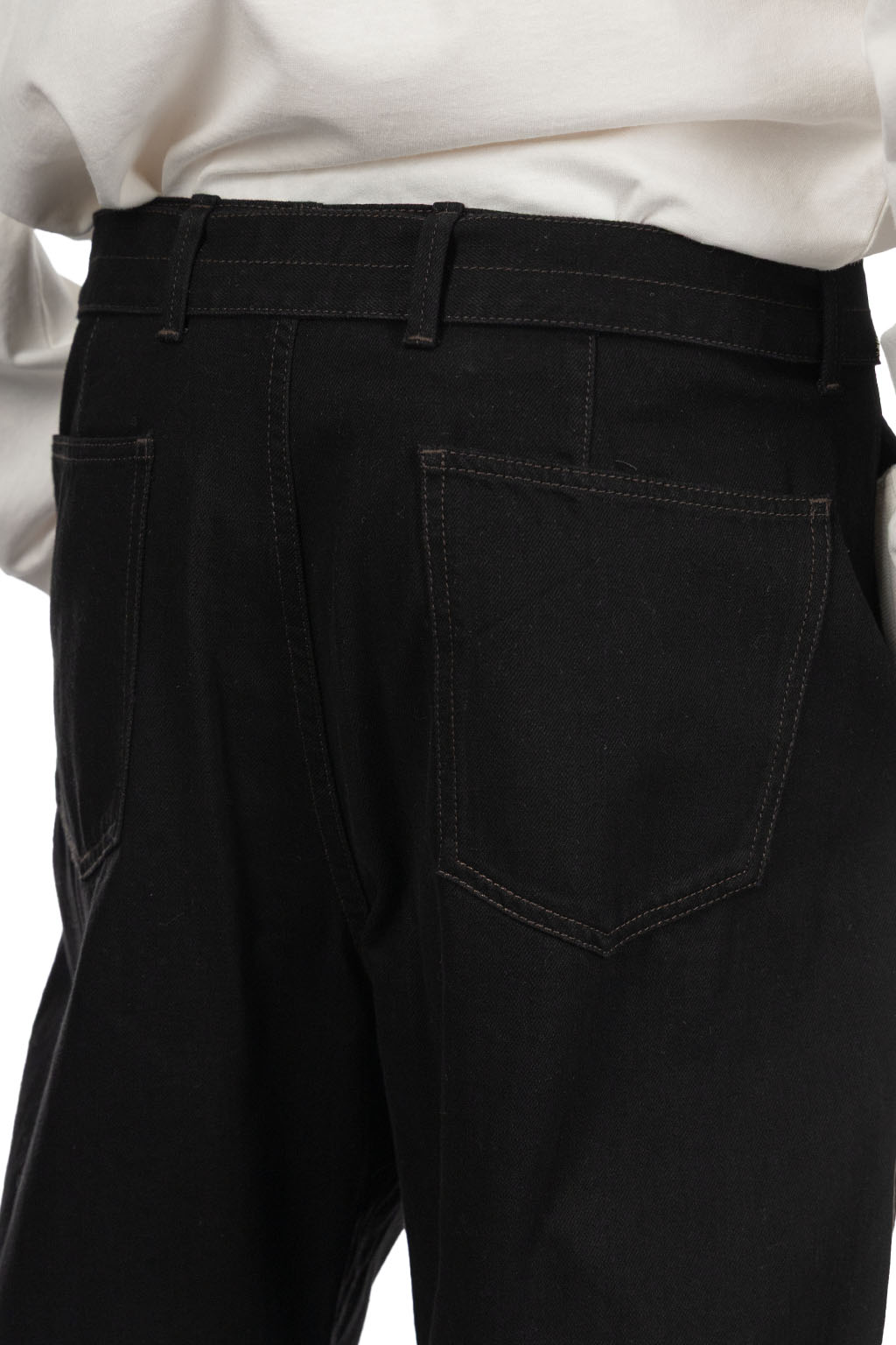 Lemaire | Twisted Belted Pants - Black | Men | Blue Button Shop