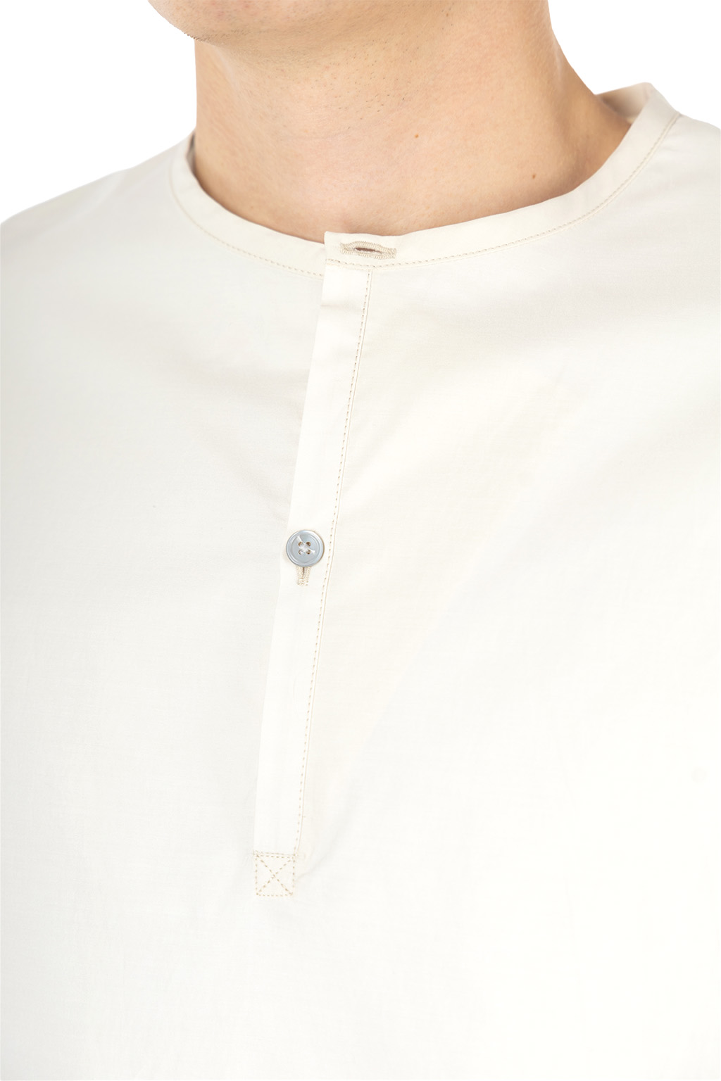 Lemaire - Vareuse Top - Washed Cotton Silk - Light Cream