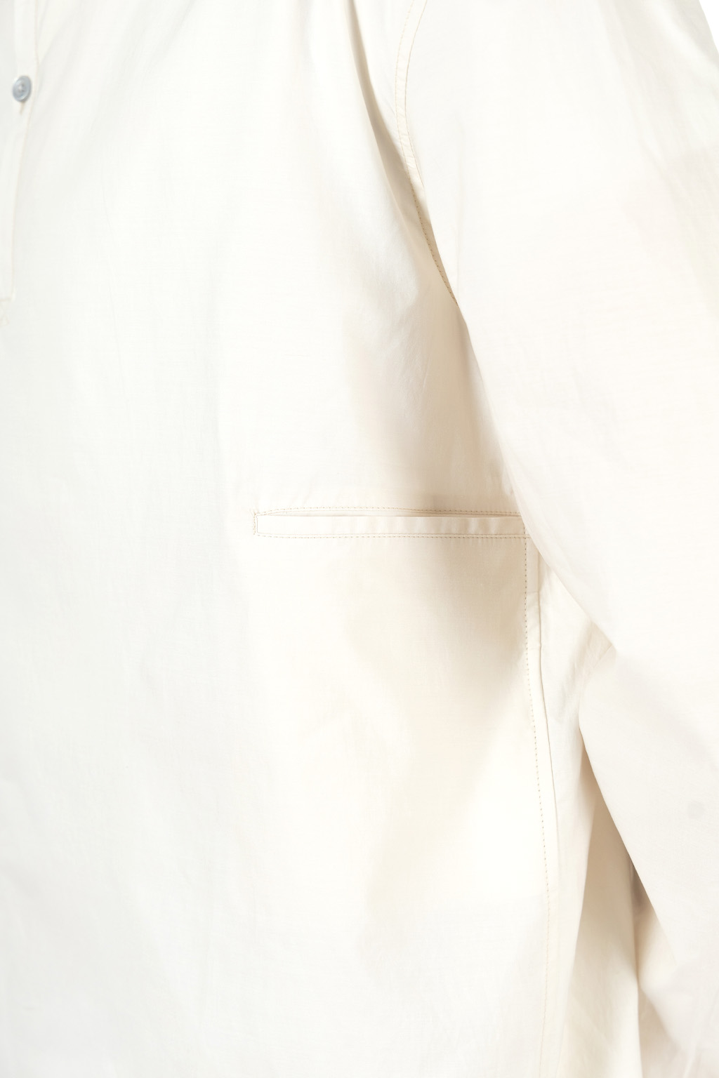 Lemaire - Vareuse Top - Washed Cotton Silk - Light Cream