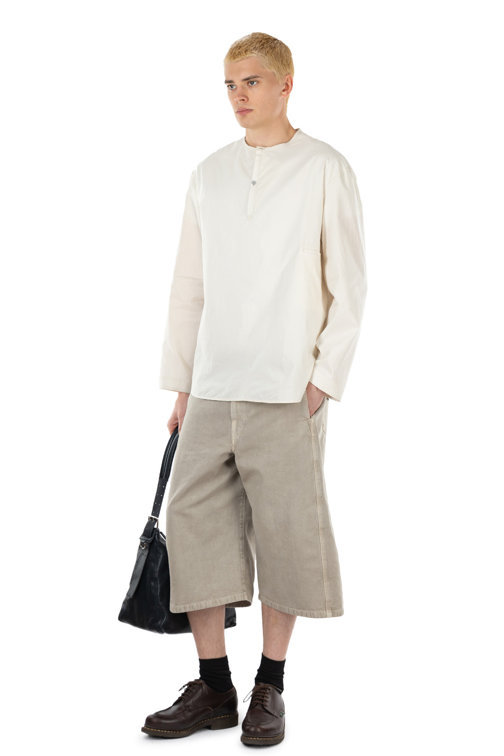 Lemaire - Vareuse Top - Washed Cotton Silk - Light Cream