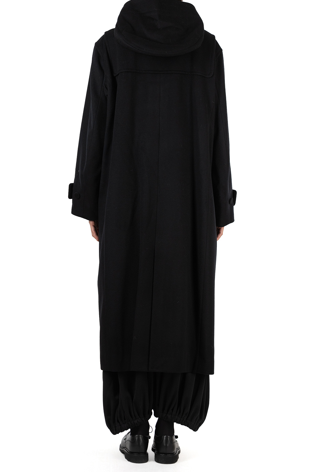 Mame Kurogouchi - Cording Embroidery Duffle Coat - Black