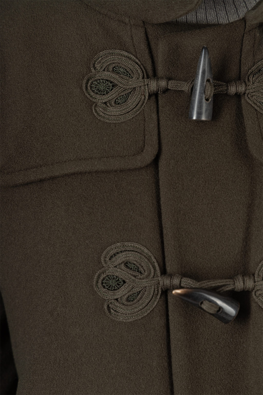 Mame Kurogouchi - Cording Embroidery Duffle Coat - Khaki