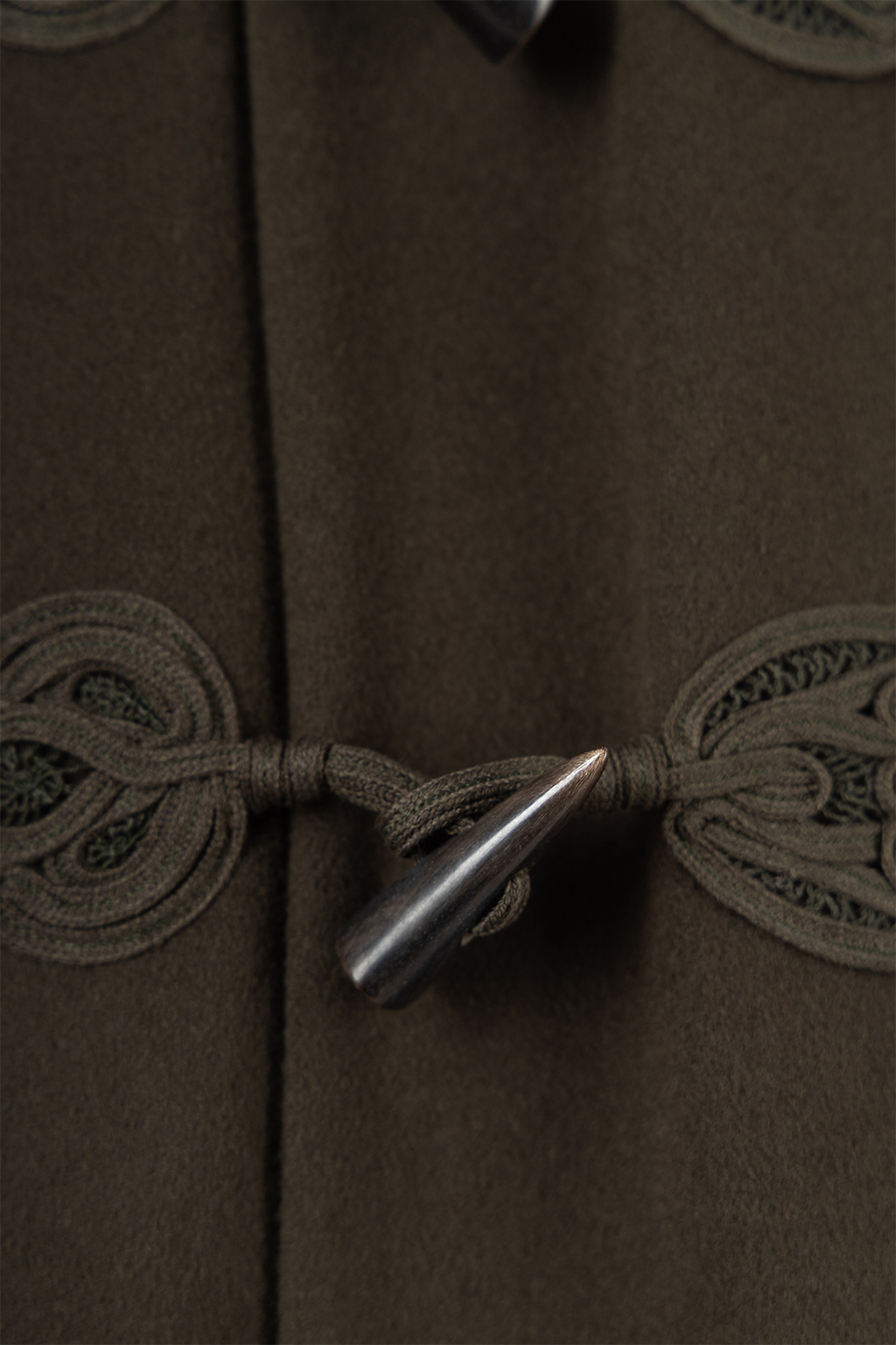 Mame Kurogouchi - Cording Embroidery Duffle Coat - Khaki