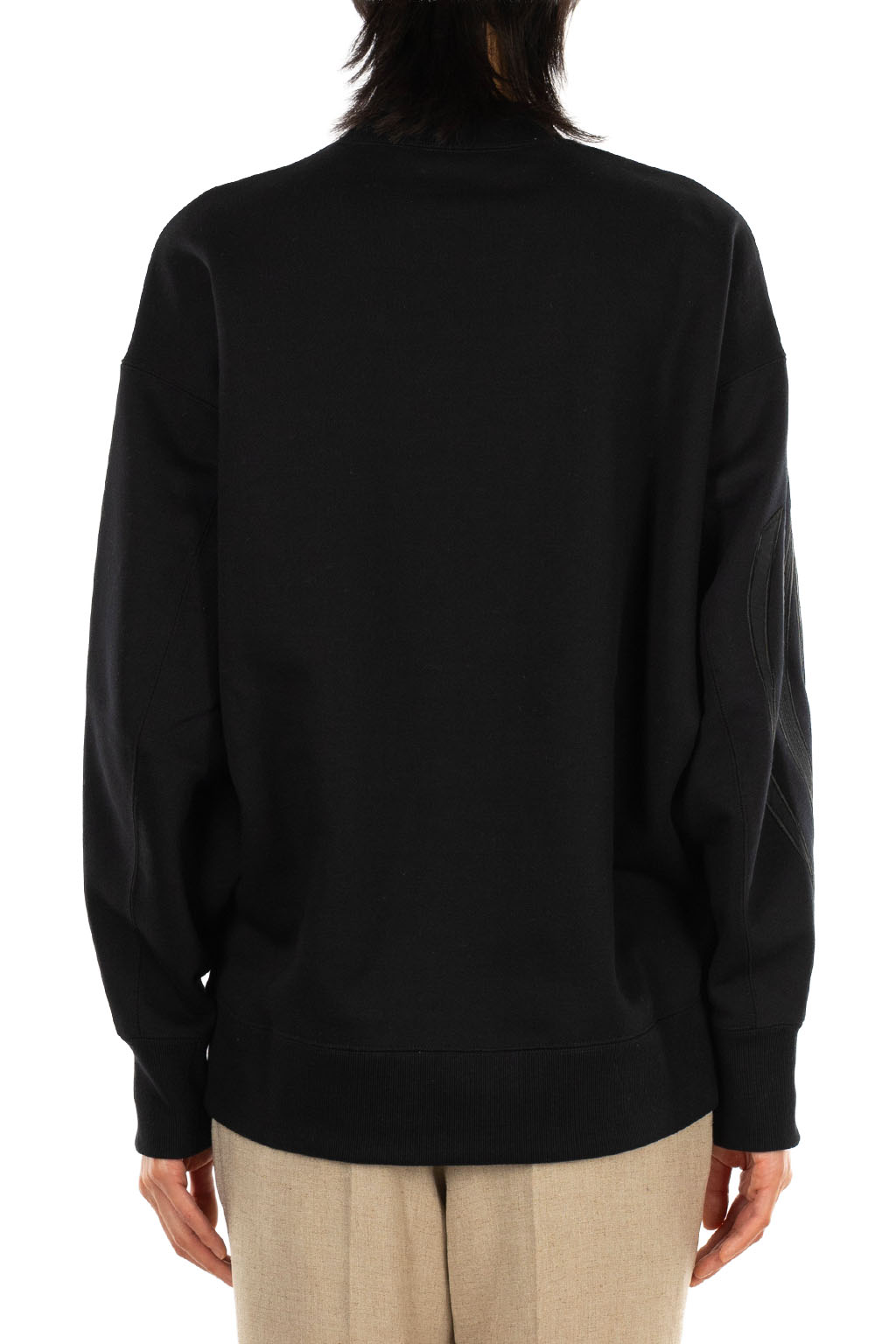 Mame Kurogouchi - Floral Embroidery Oversized Sweat Top - Black