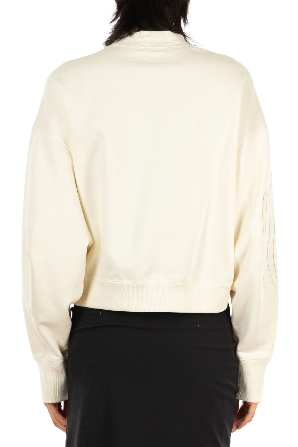 Mame Kurogouchi - Floral Embroidery Short Sweat Top - Ecru
