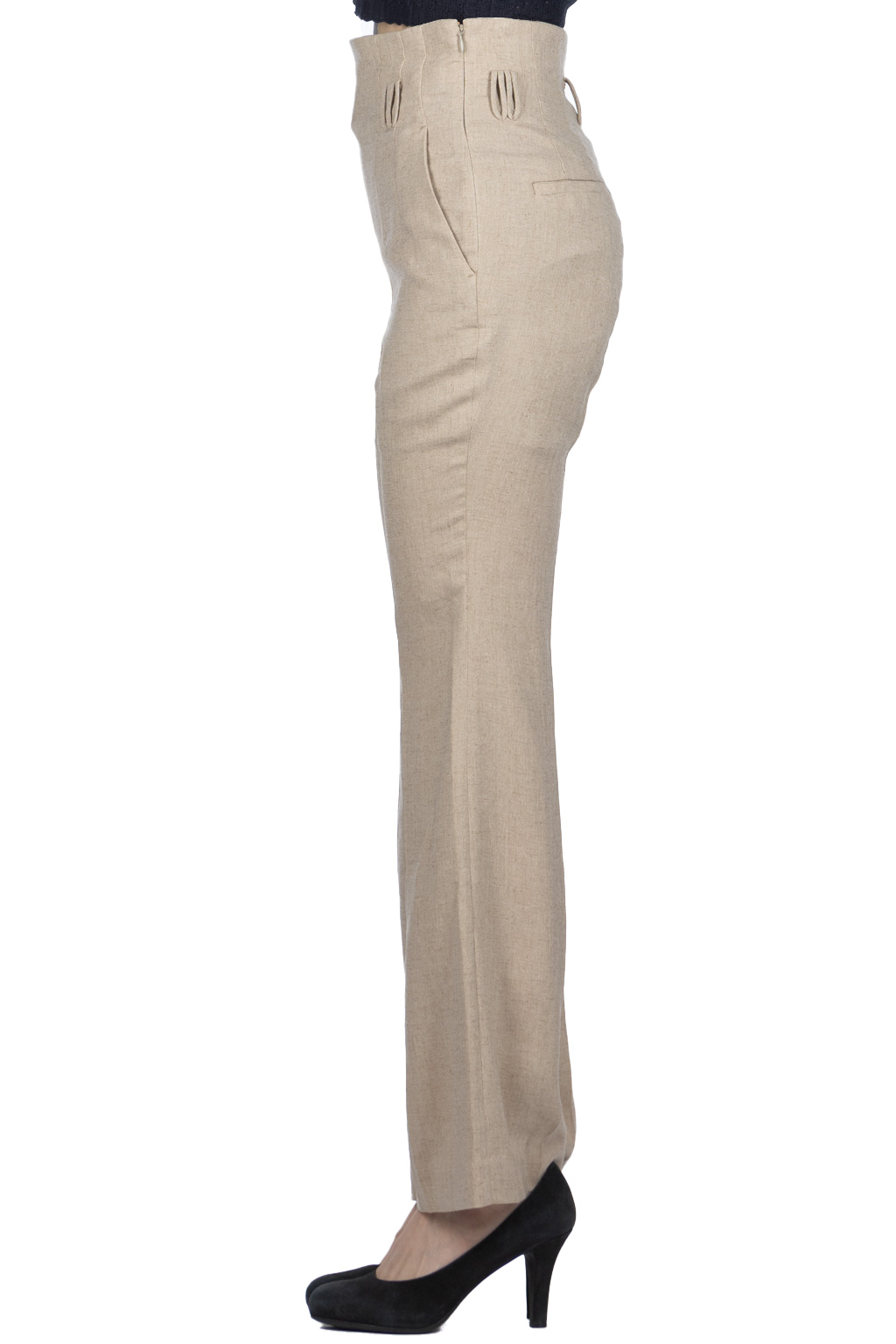 Mame Kurogouchi - Linen Touch Triacetate Suits Trousers - Beige