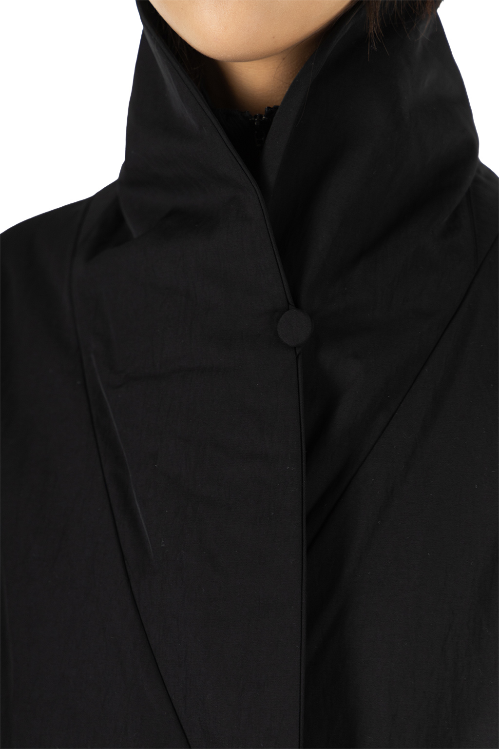 Mame Kurogouchi - Nylon Twill Chesterfield Coat with Waist Bags - Black