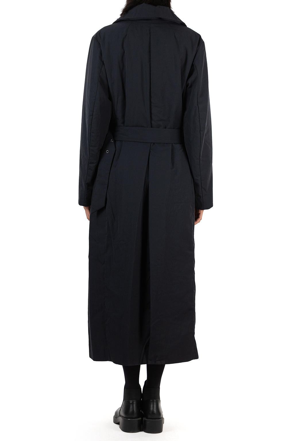 Mame Kurogouchi - Nylon Twill Chesterfield Coat with Waist Bags - Navy