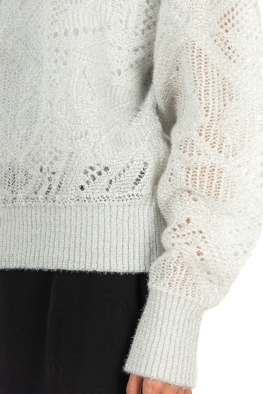 Mame Kurogouchi - Shimmering Knit Top - Light Blue