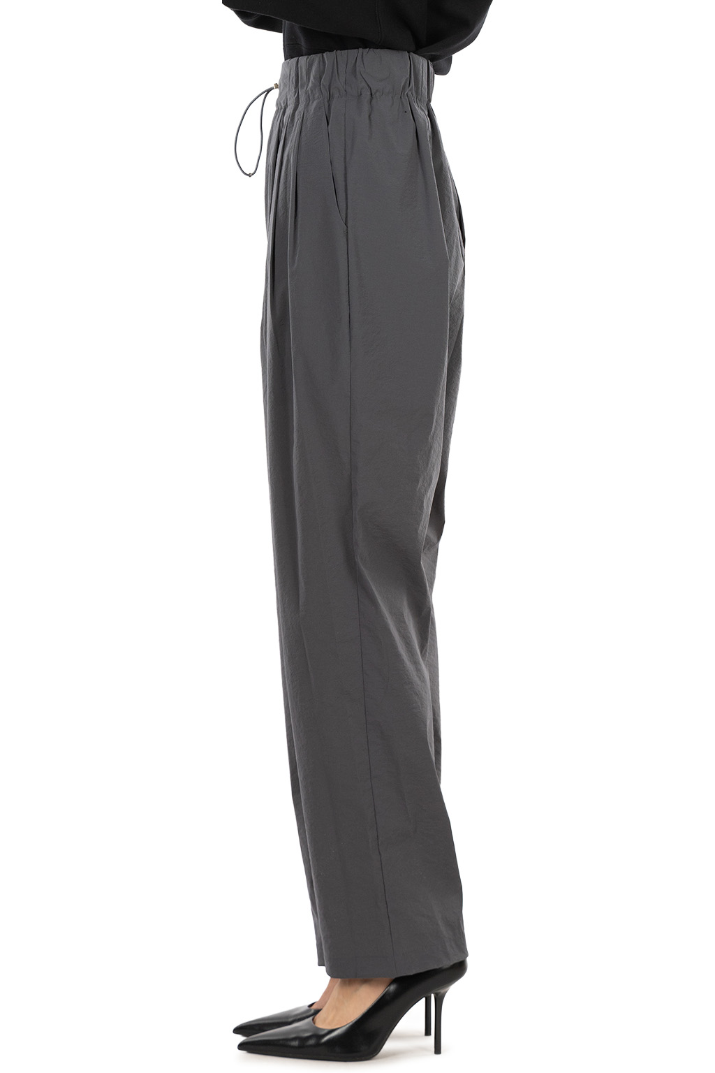 Mame Kurogouchi - Stretch Drawcord Trousers - Grey