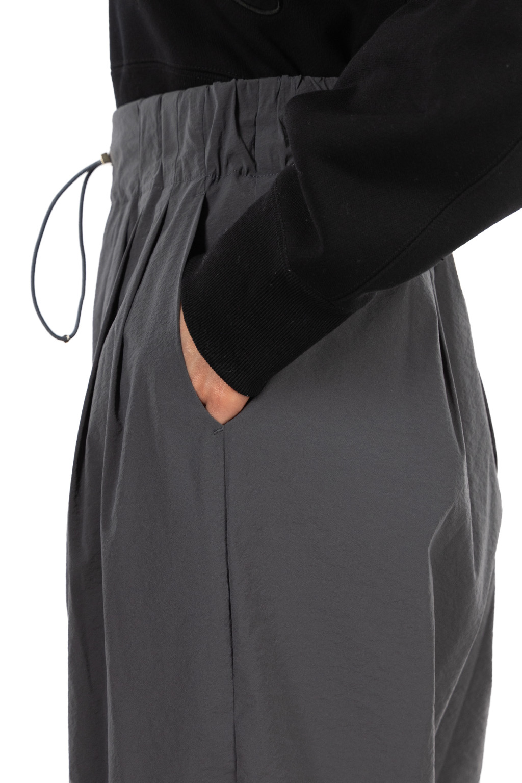 Mame Kurogouchi - Stretch Drawcord Trousers - Grey