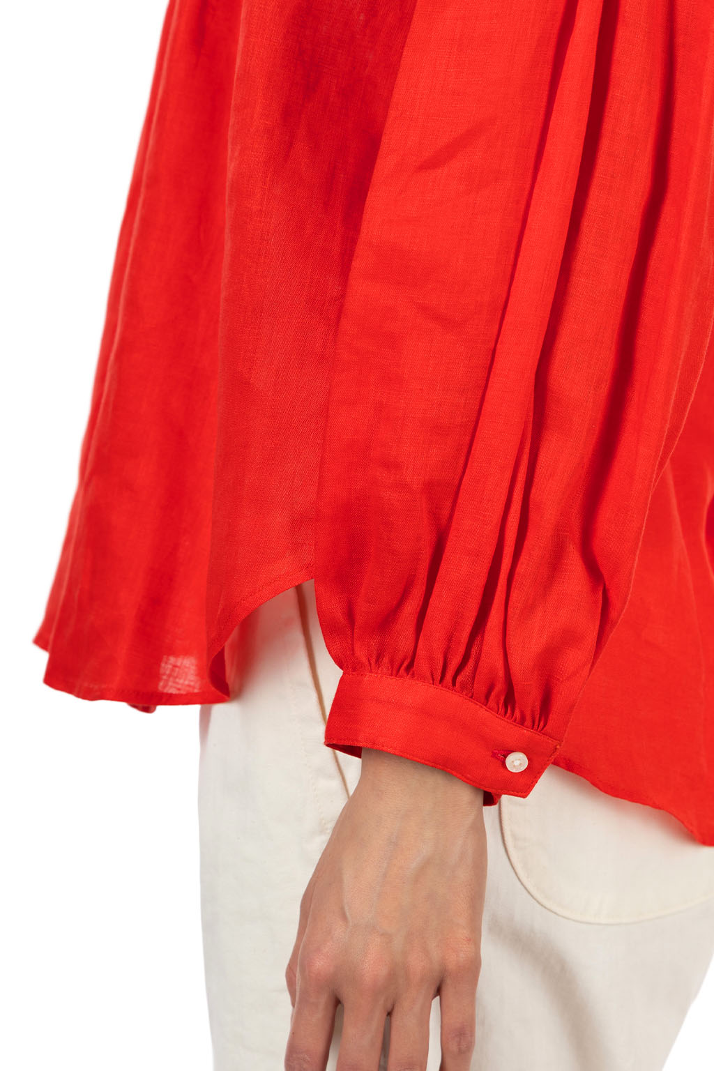 Manon - French Linen Amical Shirt - Red