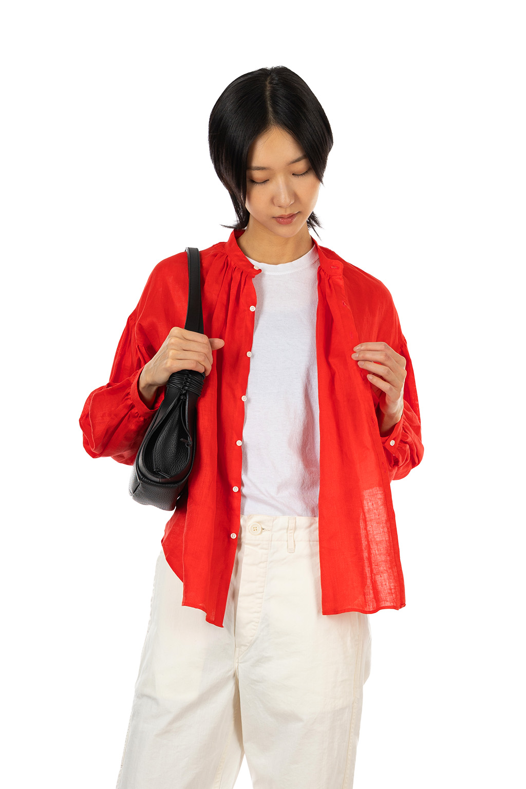 Manon - French Linen Amical Shirt - Red