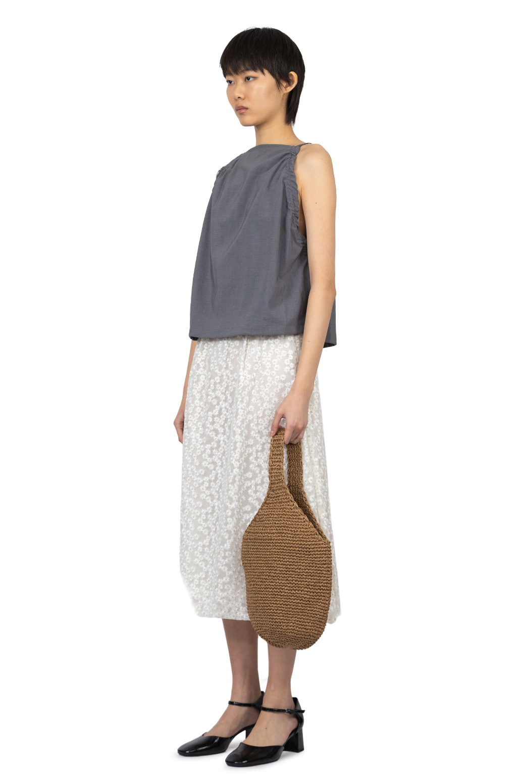 Manon - Gathered Camisole - Grey