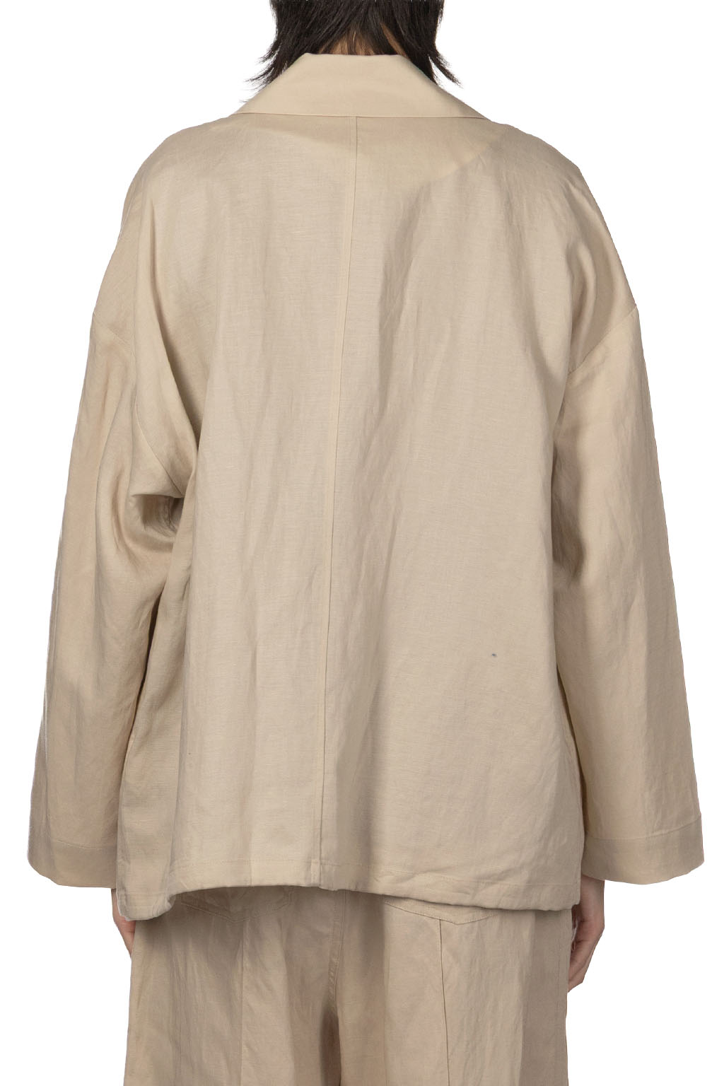Manon - Linen Mix Spindle Over Jacket - Beige