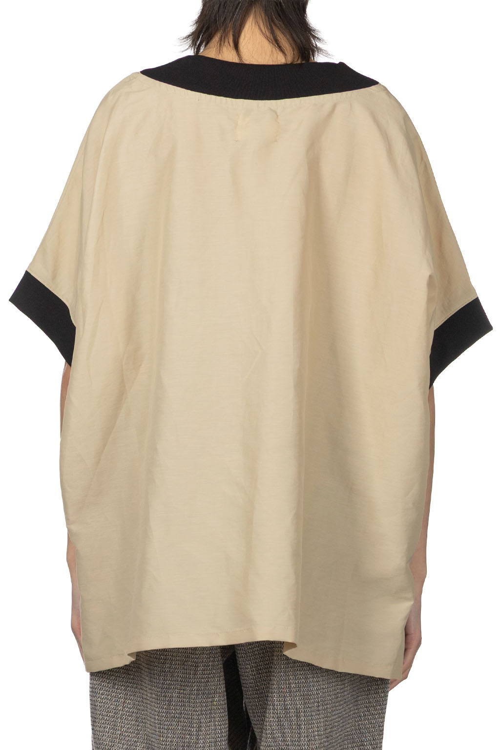 Manon - Linen Nylon Over Vest Blouse - Beige