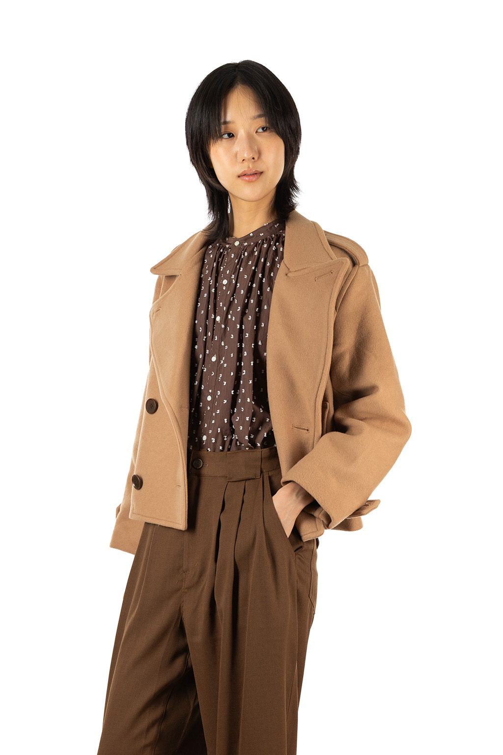 Manon - MELTON SHORT  Pea Jacket