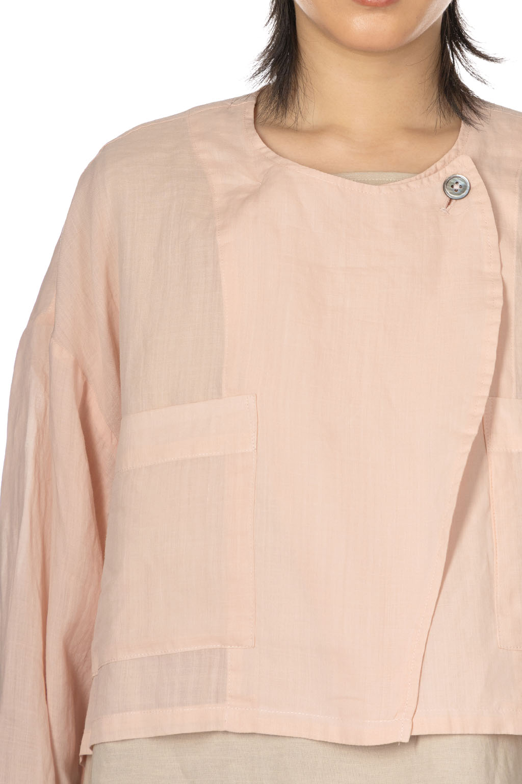 Manon - Over Dye Ramie Short Jacket - Pink