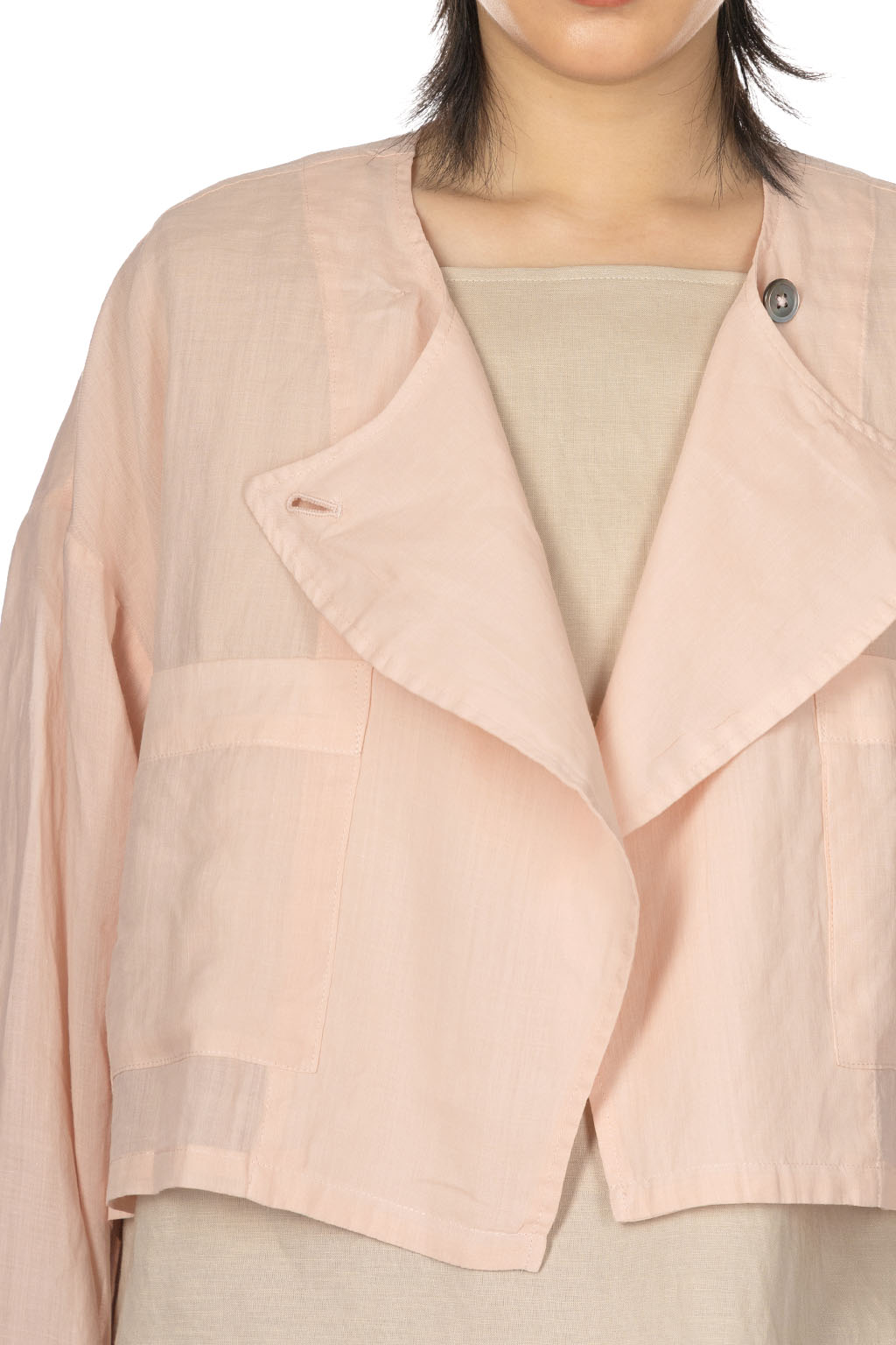 Manon - Over Dye Ramie Short Jacket - Pink