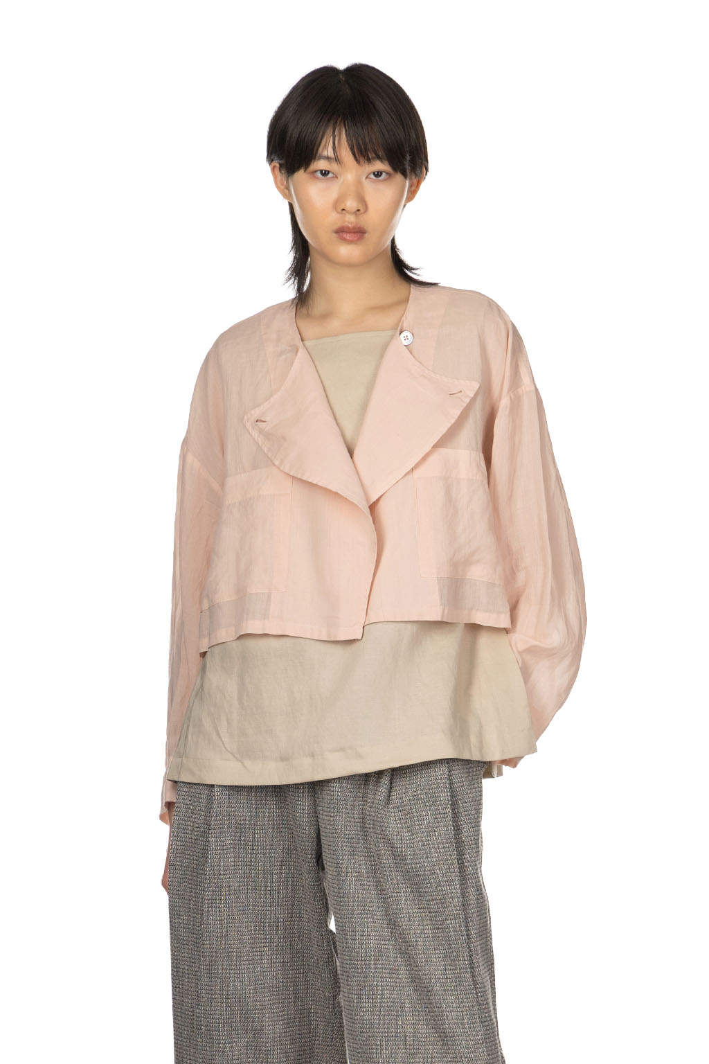 Manon - Over Dye Ramie Short Jacket - Pink