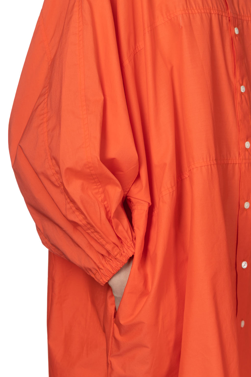 Manon - Typewriter Dolman Shirt Coat - Orange