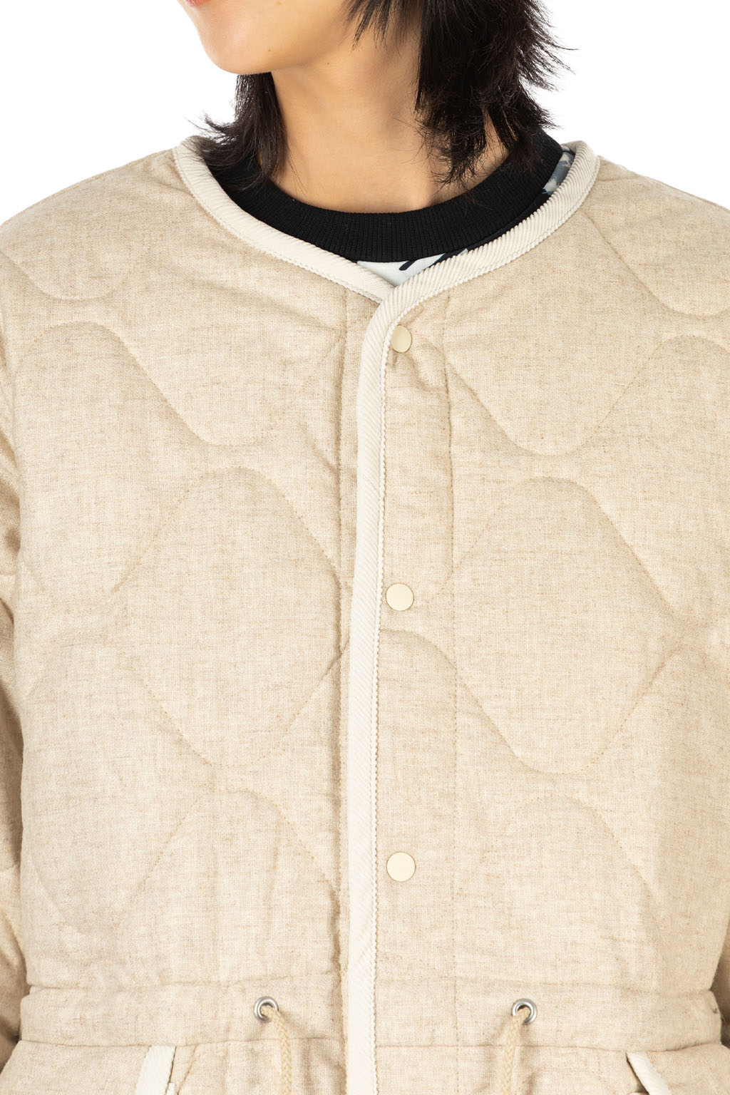 Manon - WOOL QUILT PIPING COAT