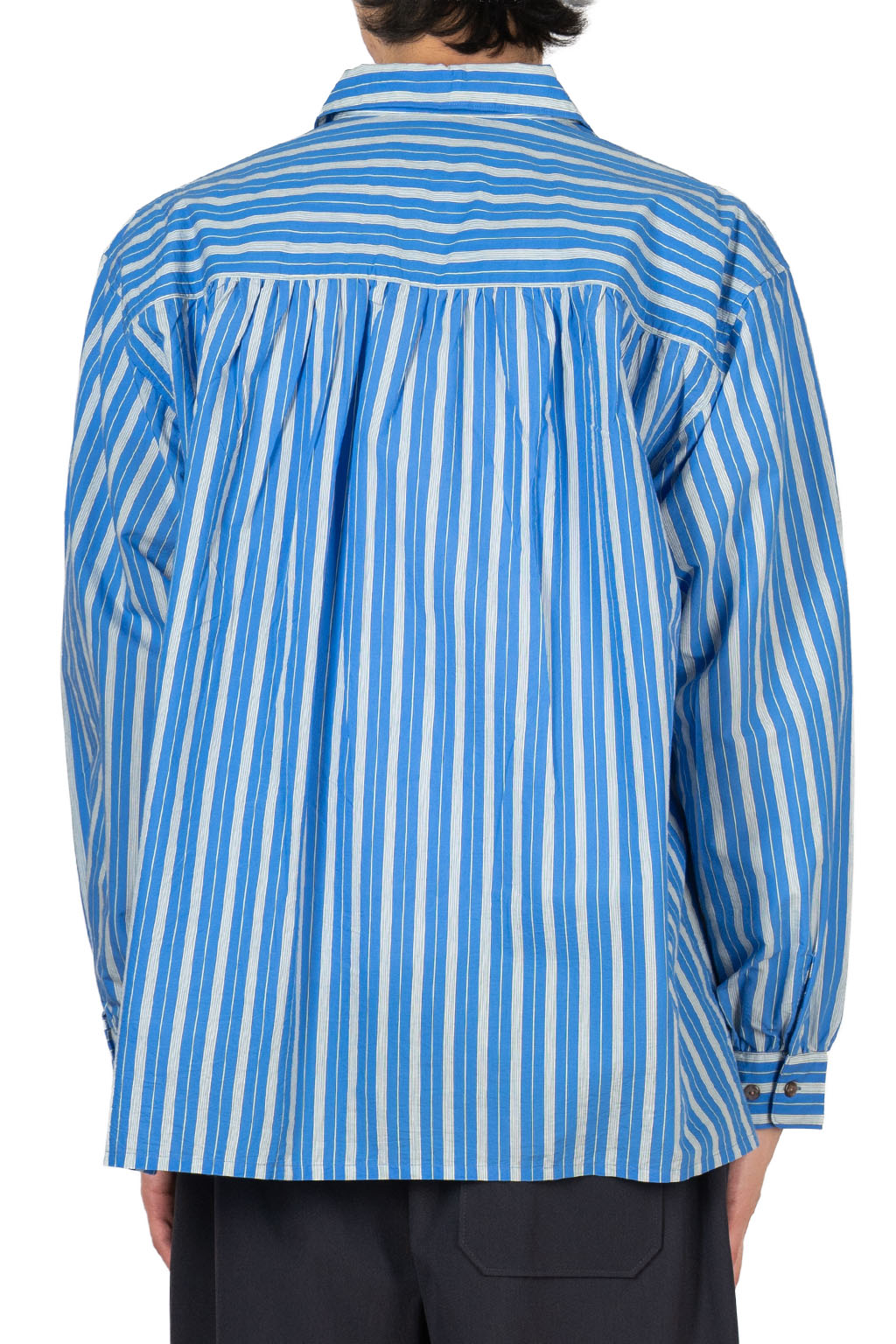 Manual Alphabet - Airy Cloth Wide Shirt - Blue