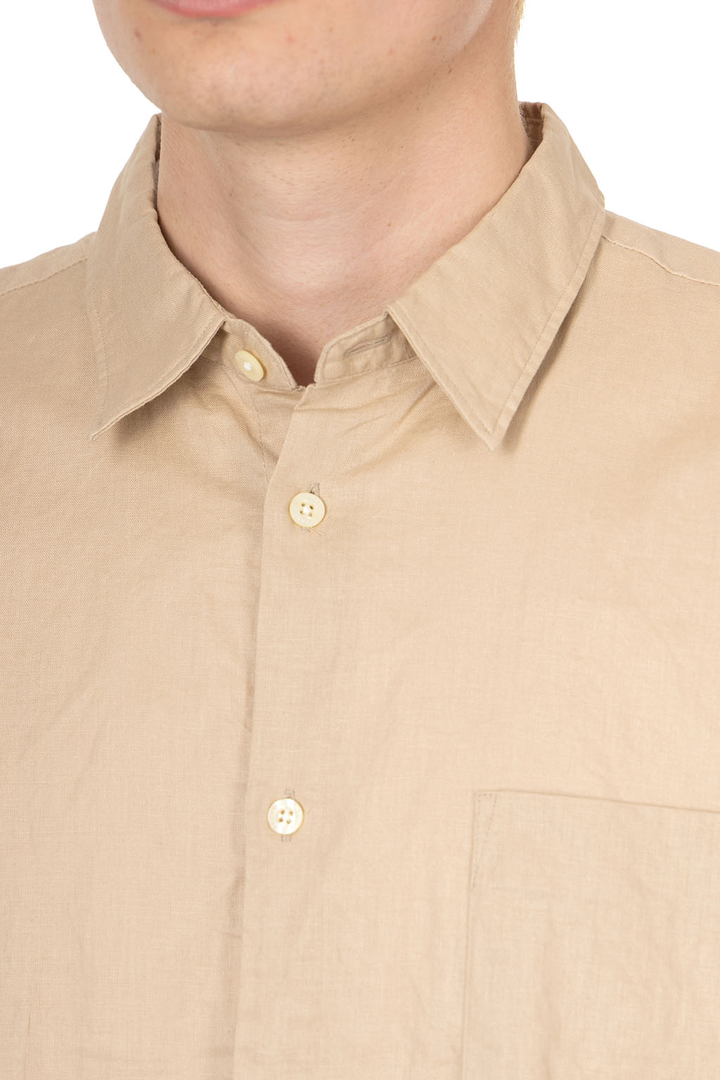 Manual Alphabet - C/L Loose Fit R/C SS Shirt - Beige