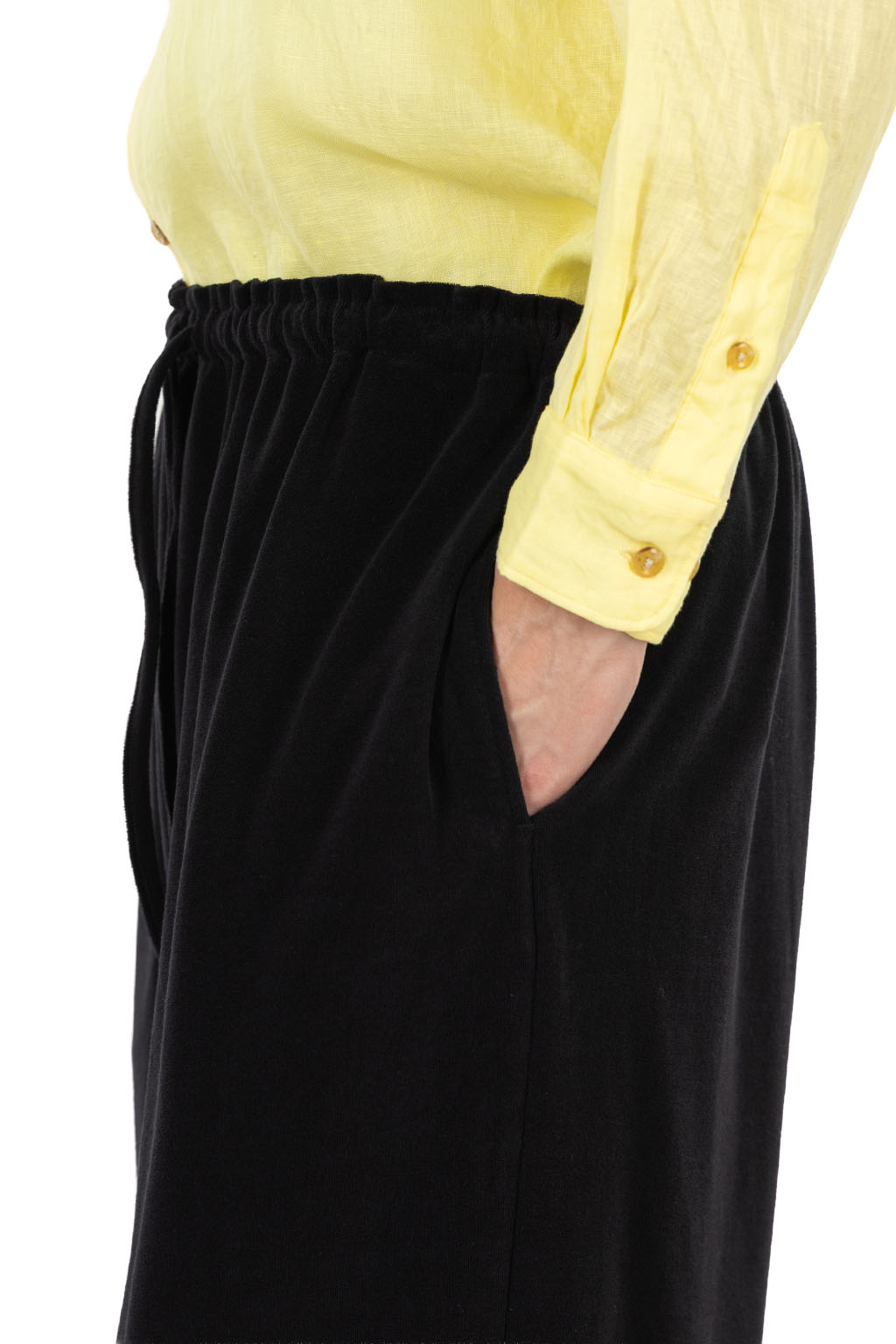 Manual Alphabet - High Gauge Pile Easy Pants - Black