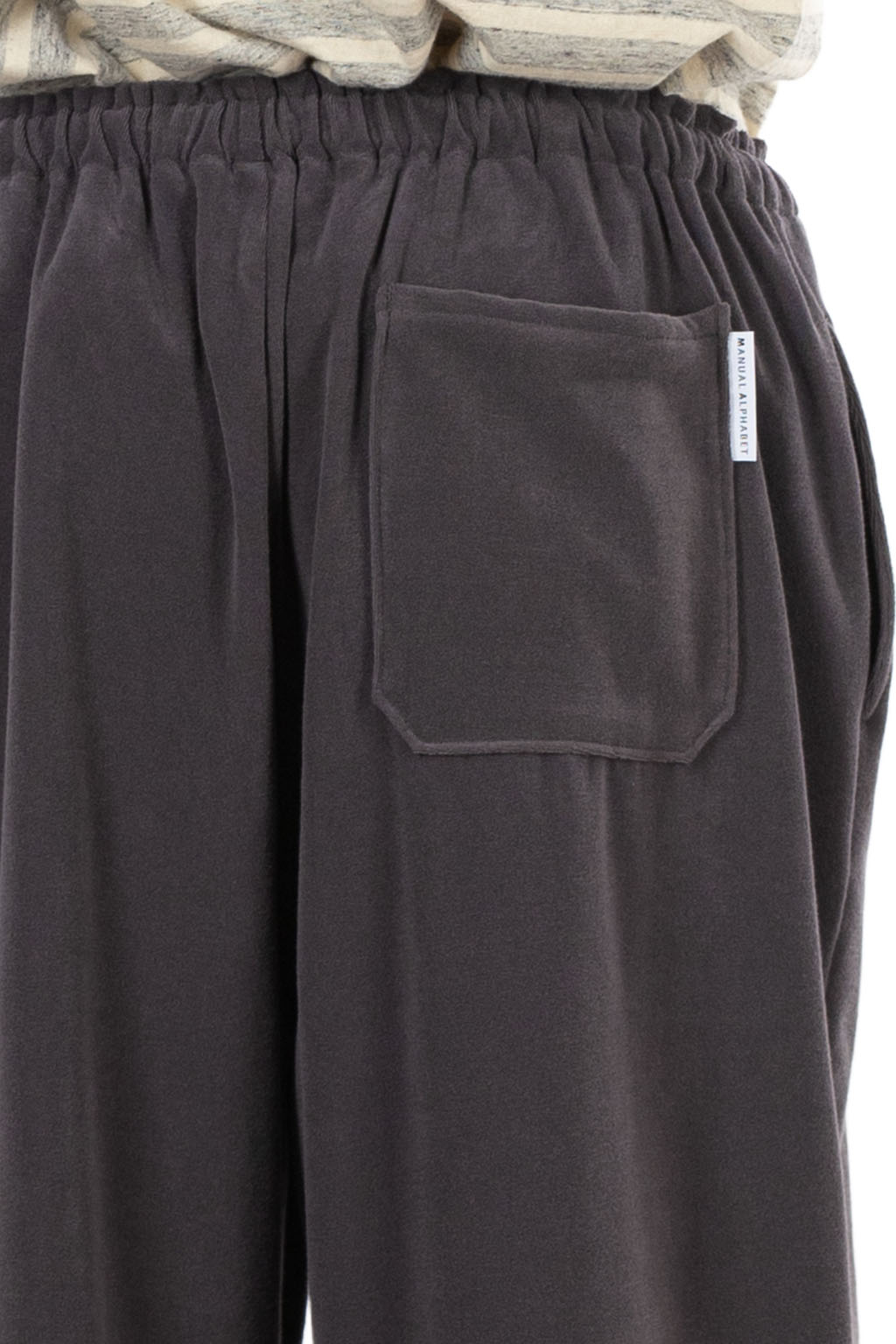 Manual Alphabet - High Gauge Pile Easy Pants - Charcoal