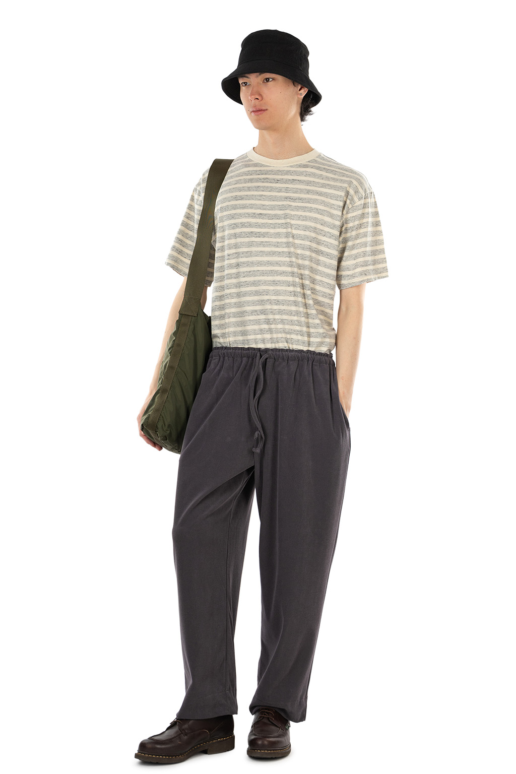 Manual Alphabet - High Gauge Pile Easy Pants - Charcoal