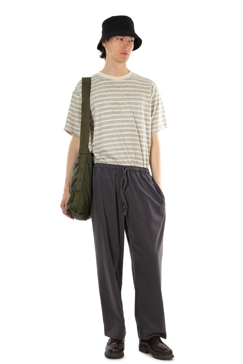 Manual Alphabet - High Gauge Pile Easy Pants - Charcoal