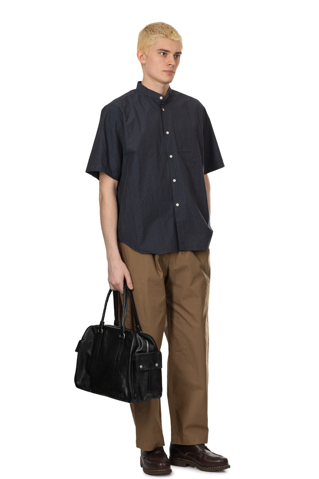 Manual Alphabet - Jacquard Loose Fit B/C SS Shirt - Dot